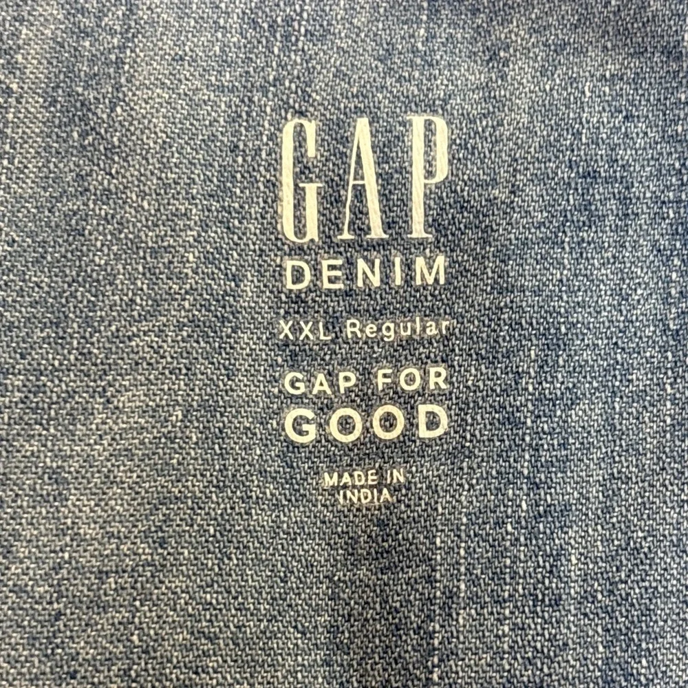 GAP Kids Denim Jean Shirt Dress Long Sleeve Button Front Pockets Blue Size XXL